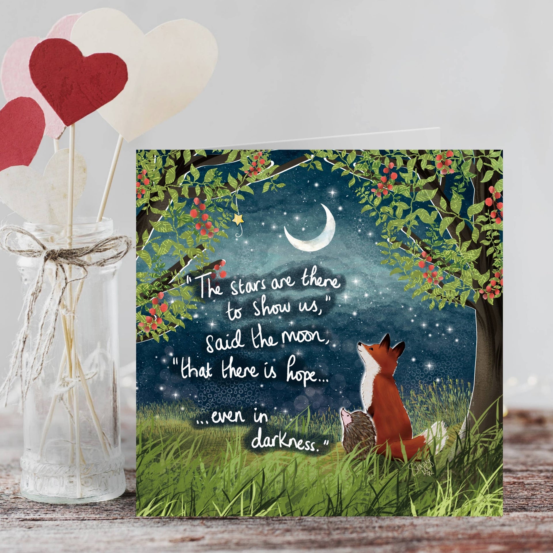 Fox Under The Moon - 'There Is Hope' - Greeting Card From Fox Under The Moon: Individual cello wrapping