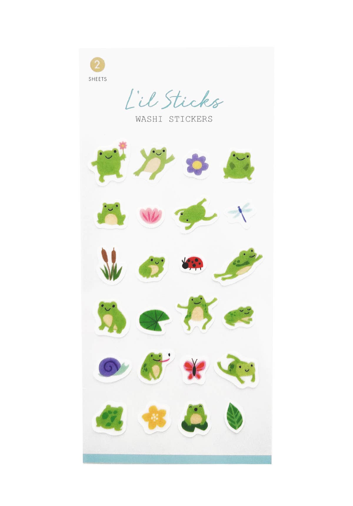 Girl of All Work - Frogs L’il Sticks Washi Stickers