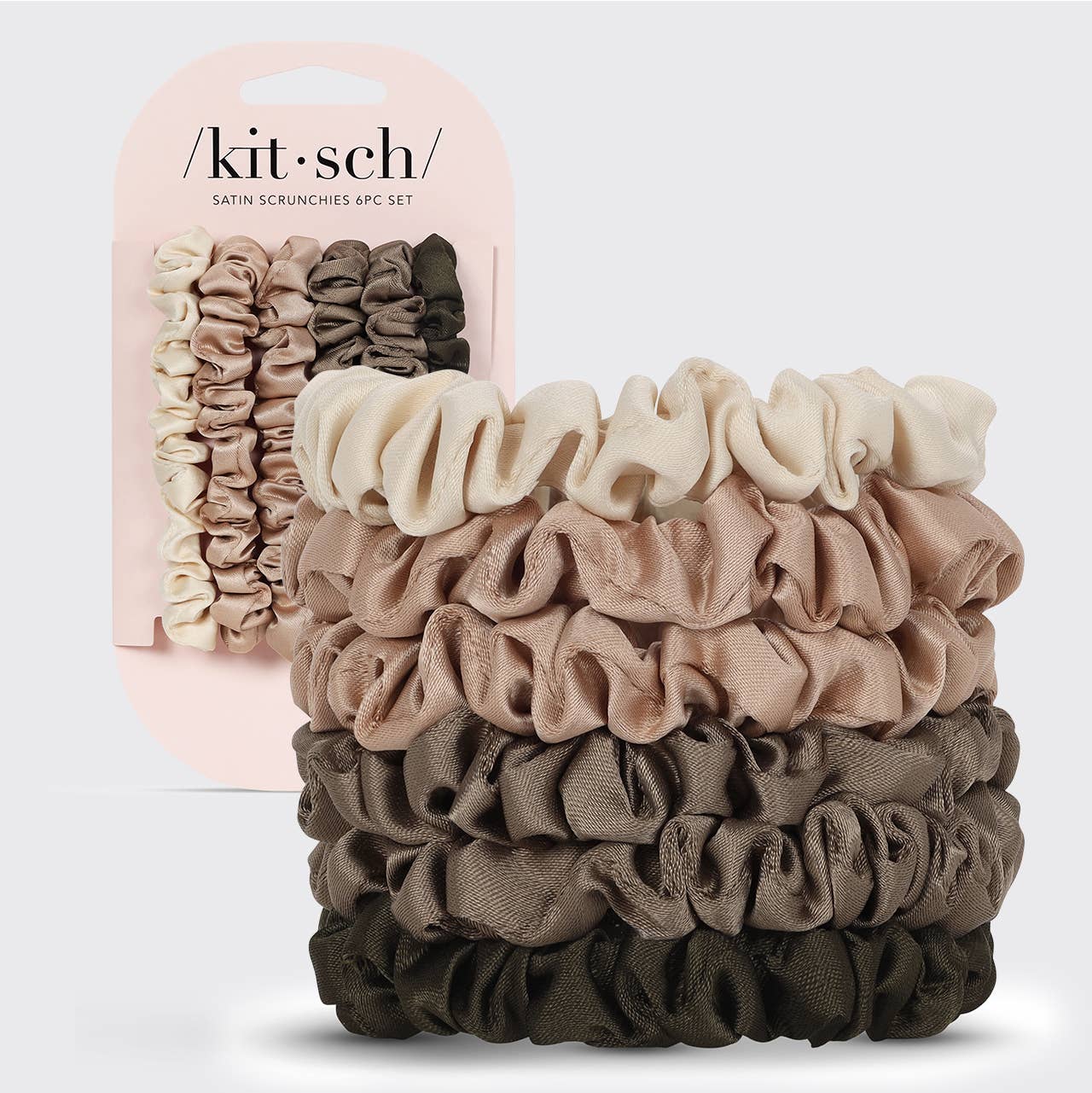 Eucalyptus | Ultra Petite Satin Scrunchies | 6pcs