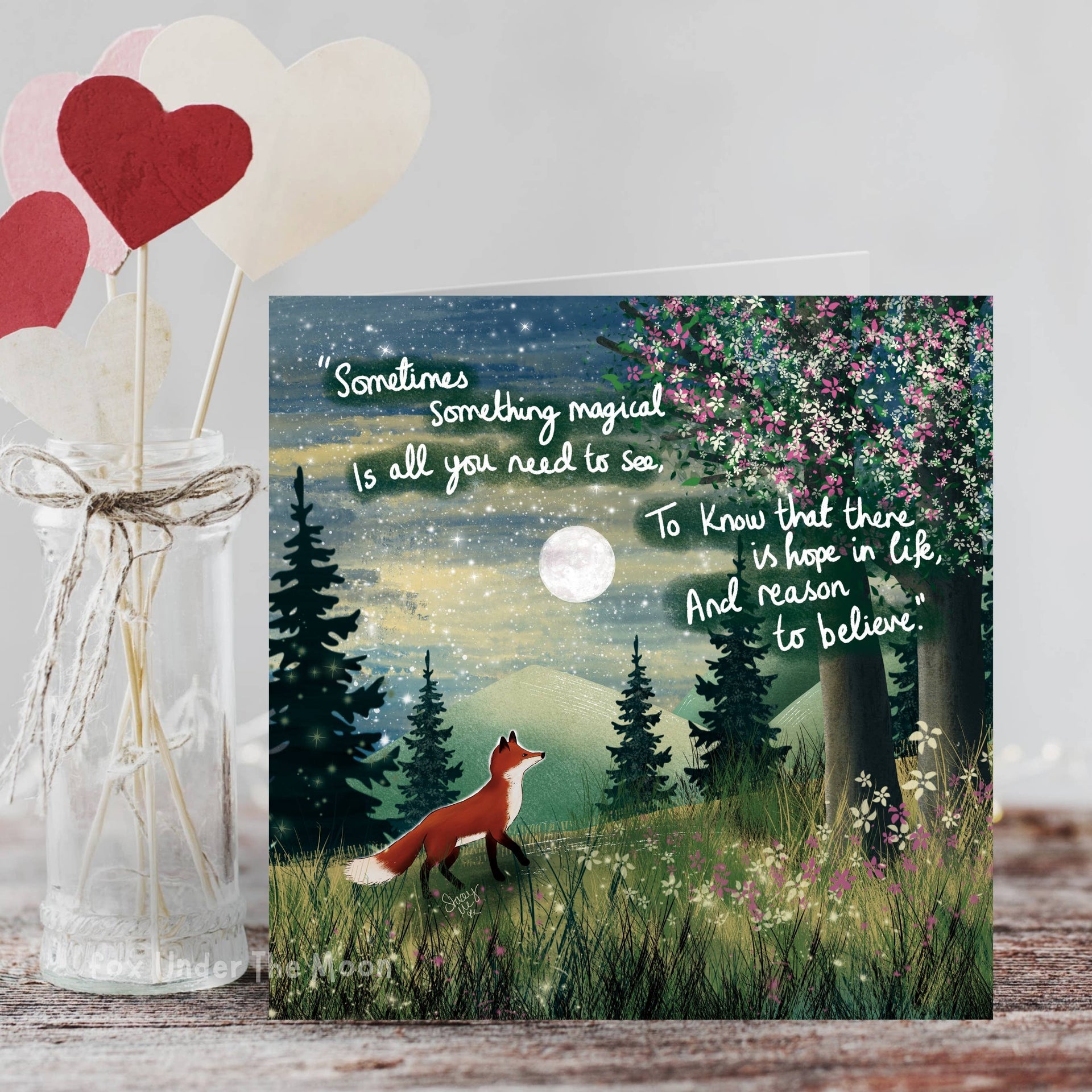 Fox Under The Moon - 'Magical' - Greeting Card From Fox Under The Moon: Individual cello wrapping