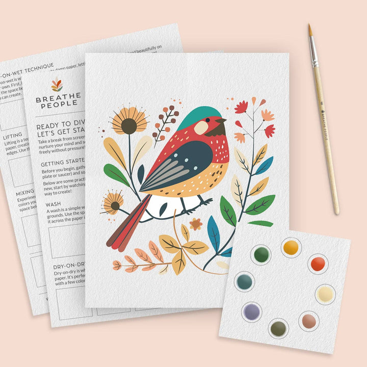 Coloring book with a bird illustration