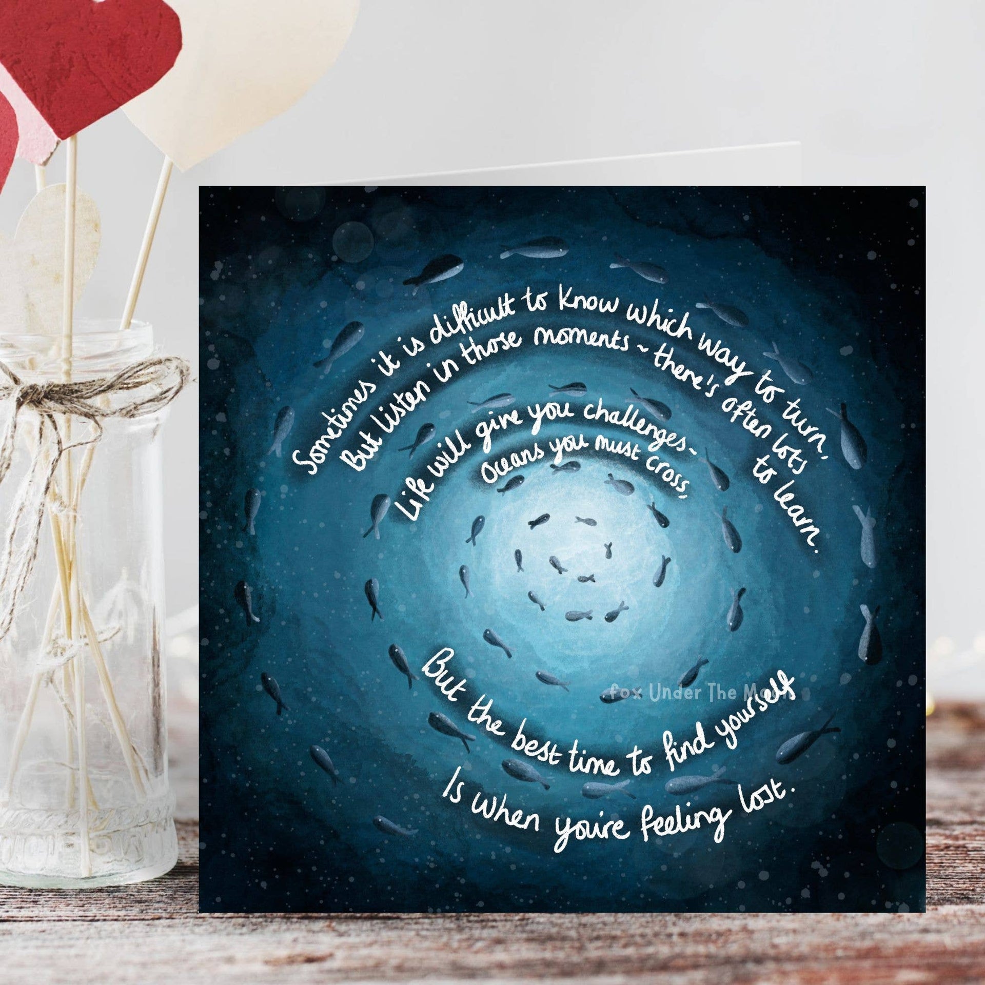 'Oceans' Foiled Greeting Card