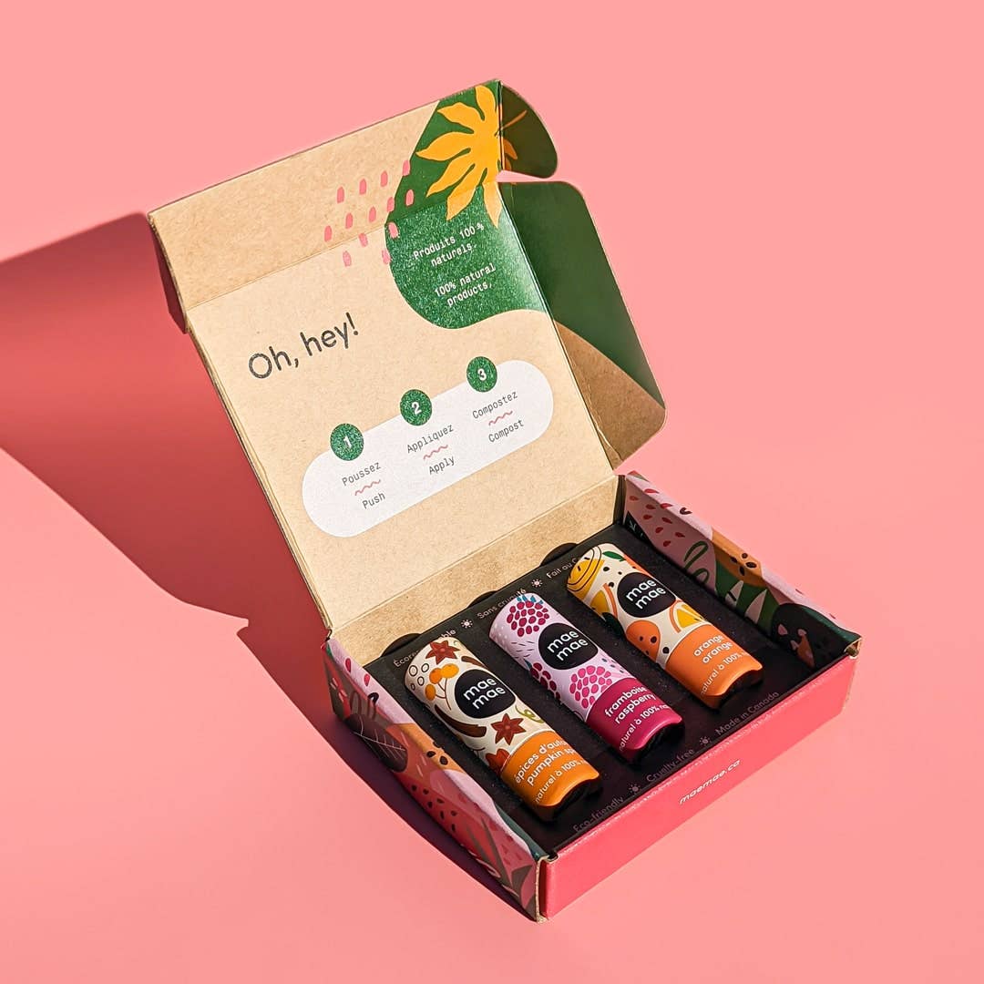 Maemae Natural Products - Lip Balm 3-Pack Gift Set