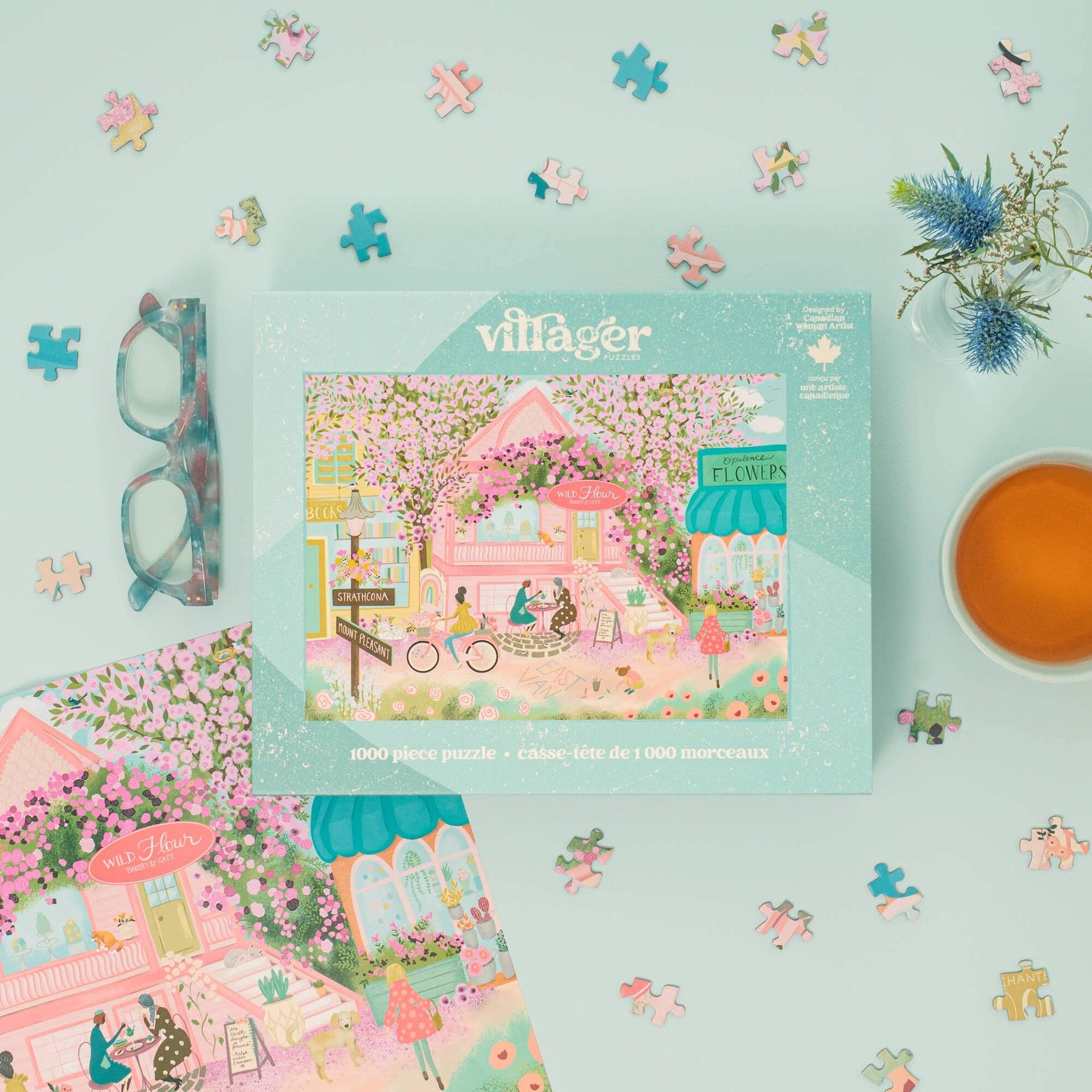 Villager Puzzles - City in Bloom | 1000-Piece Puzzle | Designed in Canada