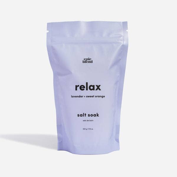 Relax Bath Salts Soak Vegan: 17.6oz