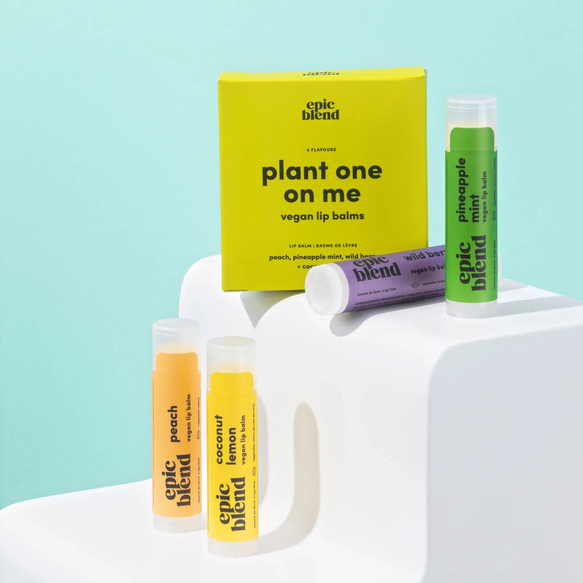 Plant One On Me - Vegan Lip Balm 4-Pack Kit/Bundle