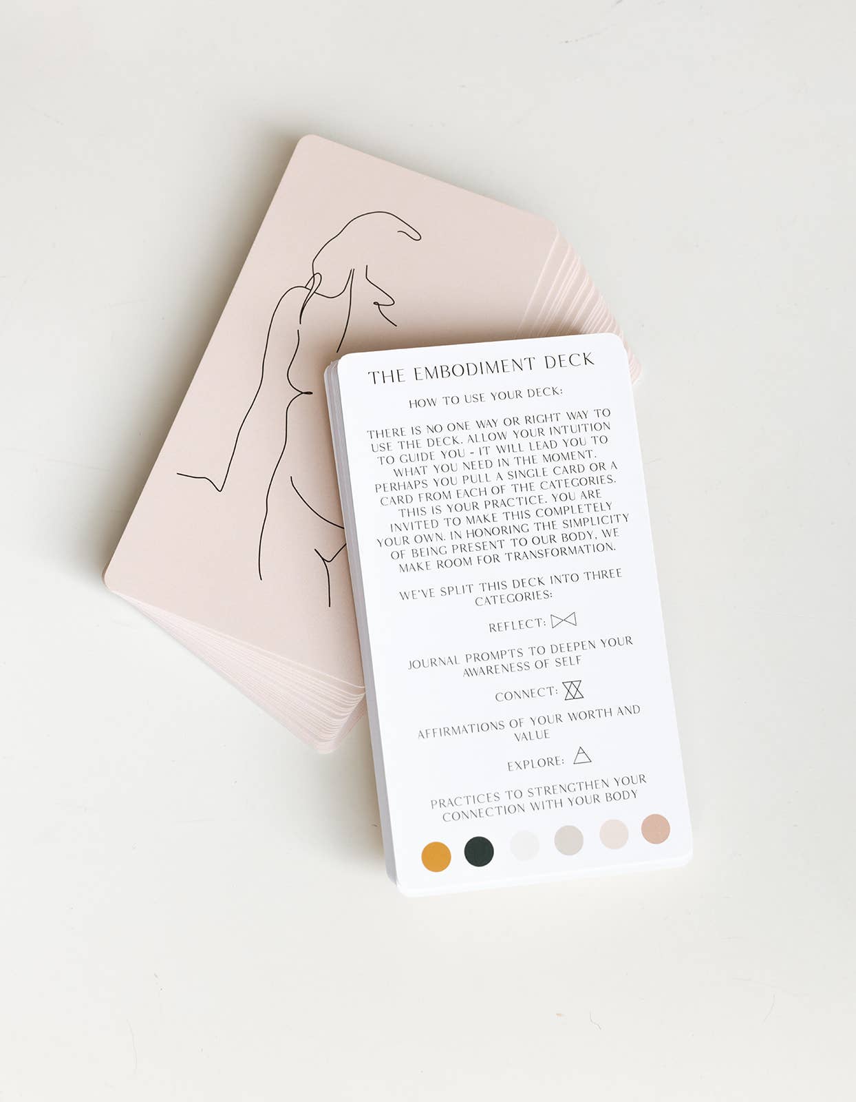 Embracement Deck packaging with instructions