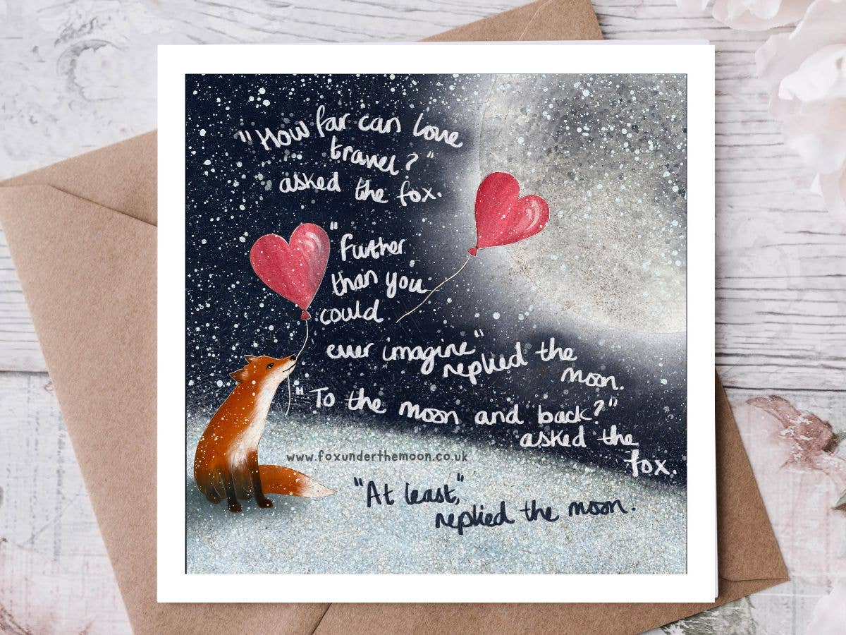 Fox Under The Moon - "To The Moon & Back" Love Card by Fox Under The Moon: Individual cello wrapping