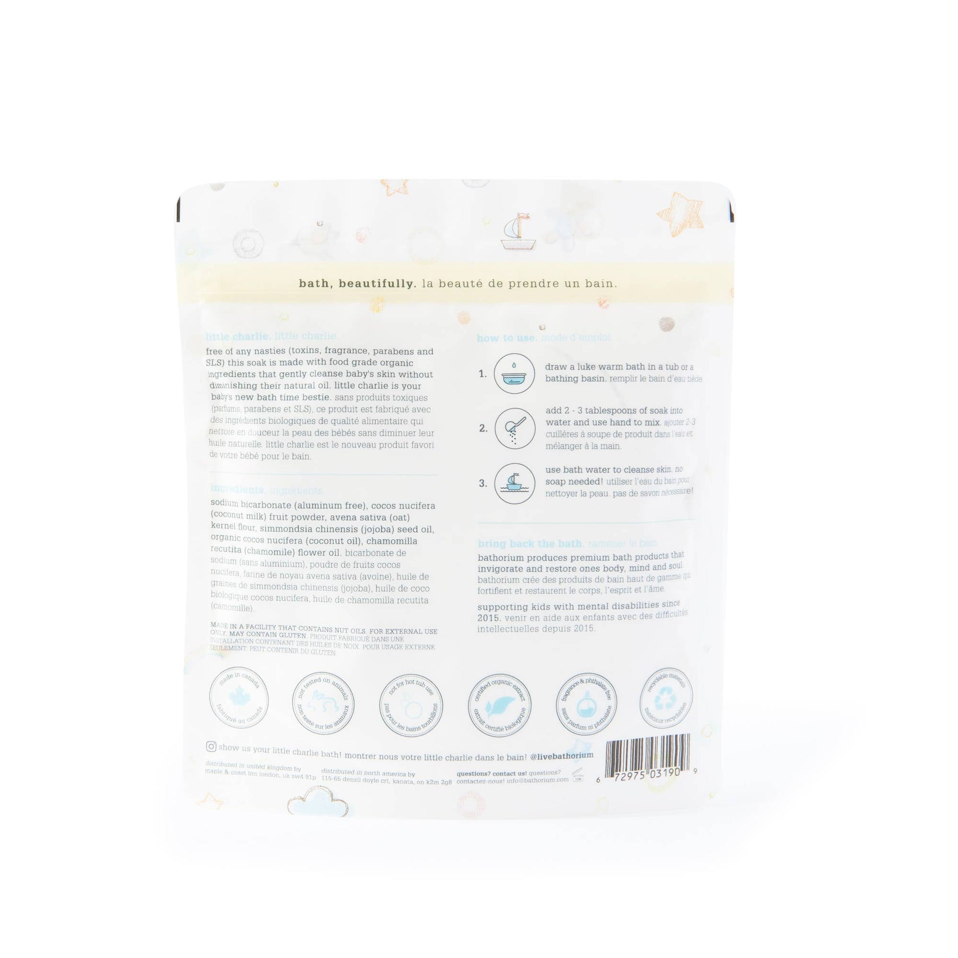 little charlie™ Kids Coconut & Oat Bath Soak | 250g