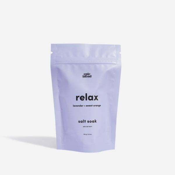 Relax Bath Salts Soak Vegan: 17.6oz