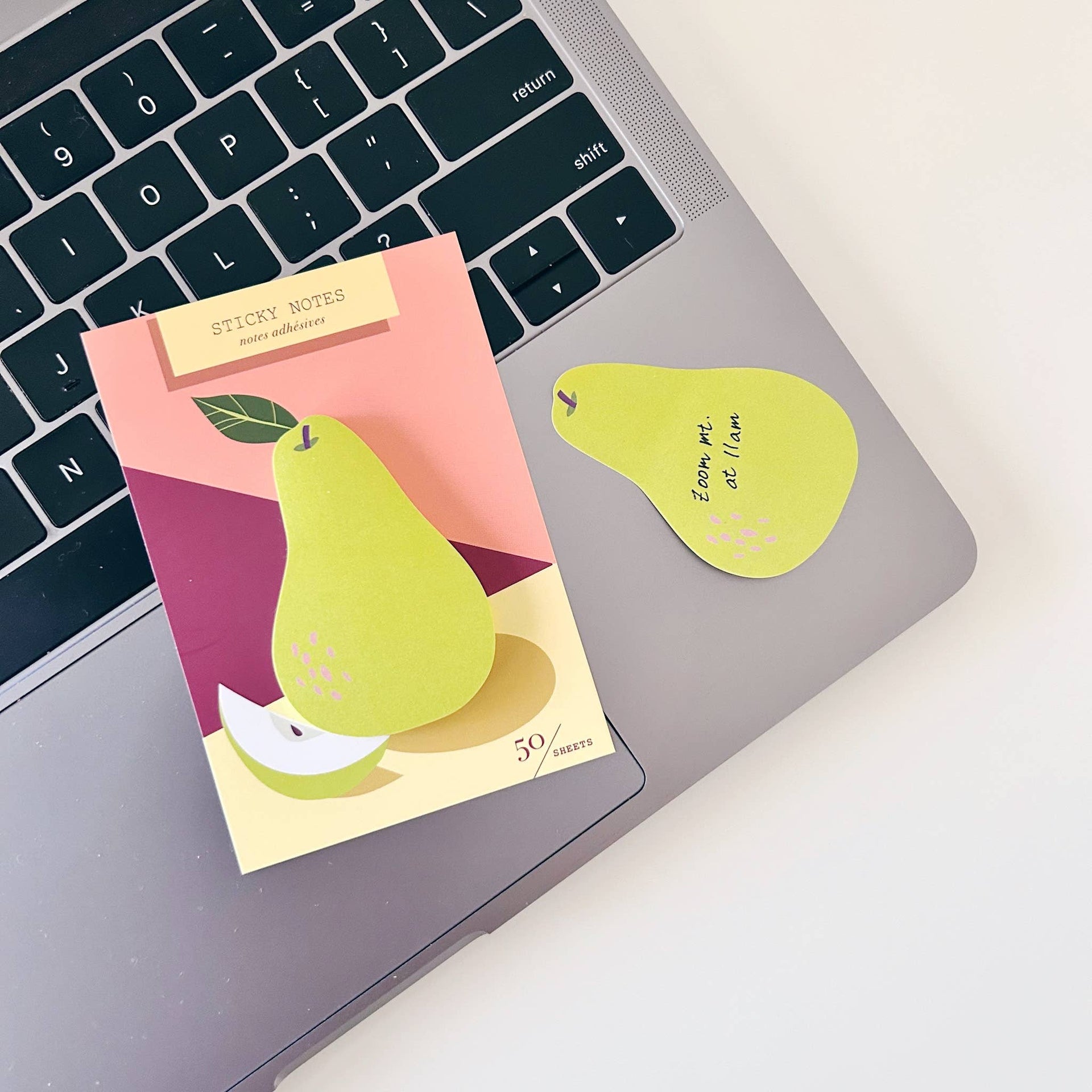 Girl of All Work - Pear Die Cut Single Sticky Notes