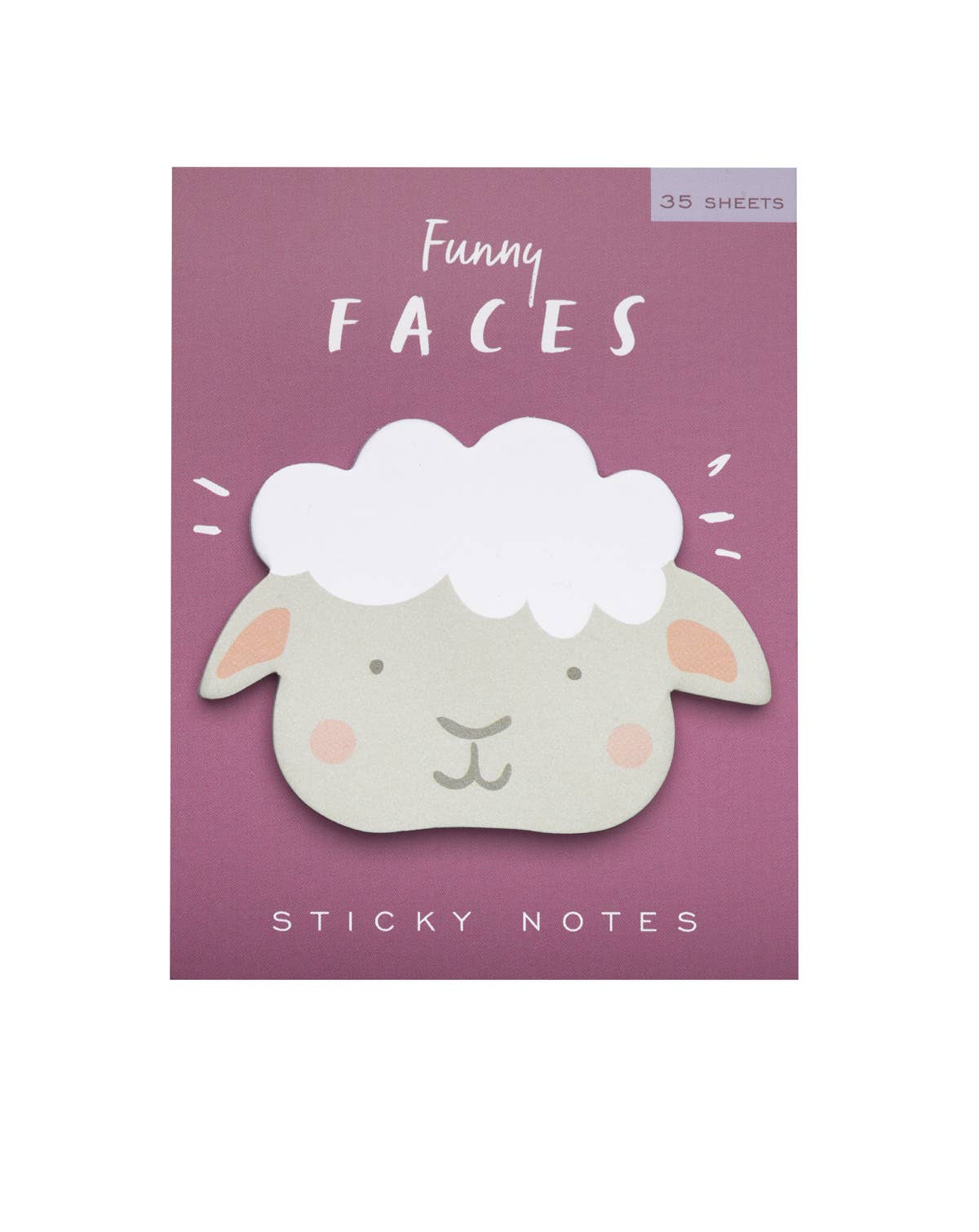 Girl of All Work - Sheep Funny Faces Sticky Notes