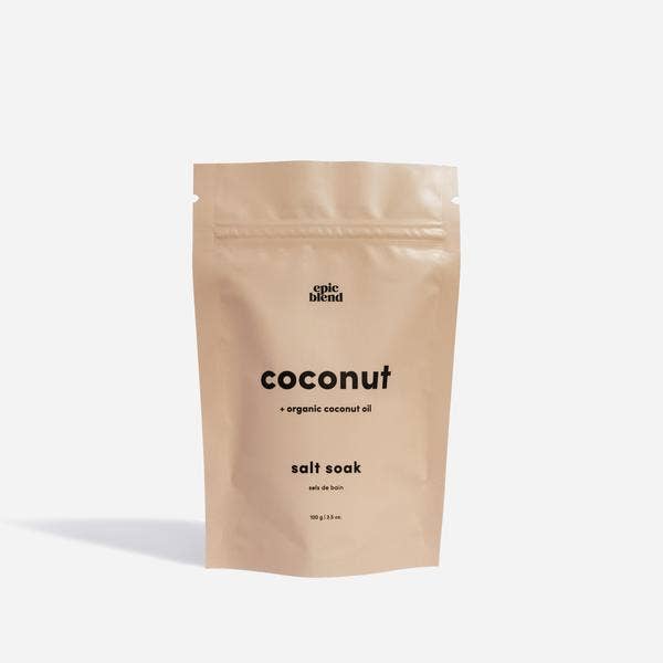 Coconut Bath Salts Soak Vegan: 17.6oz
