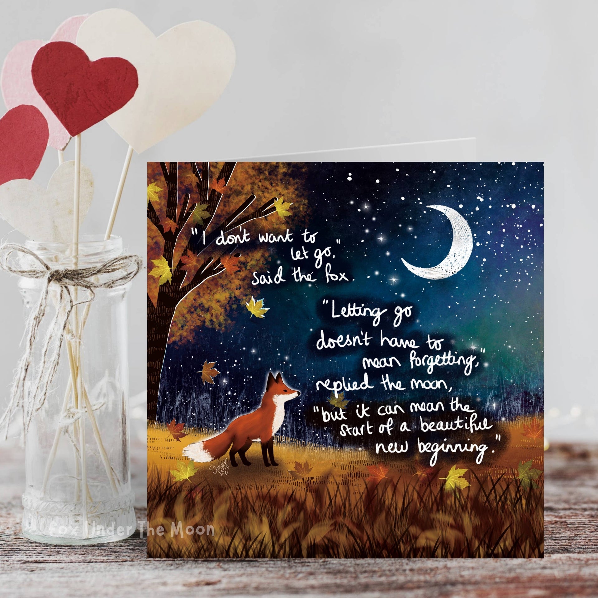 Fox Under The Moon - 'New Beginning' - Greeting Card From Fox Under The Moon: Individual cello wrapping