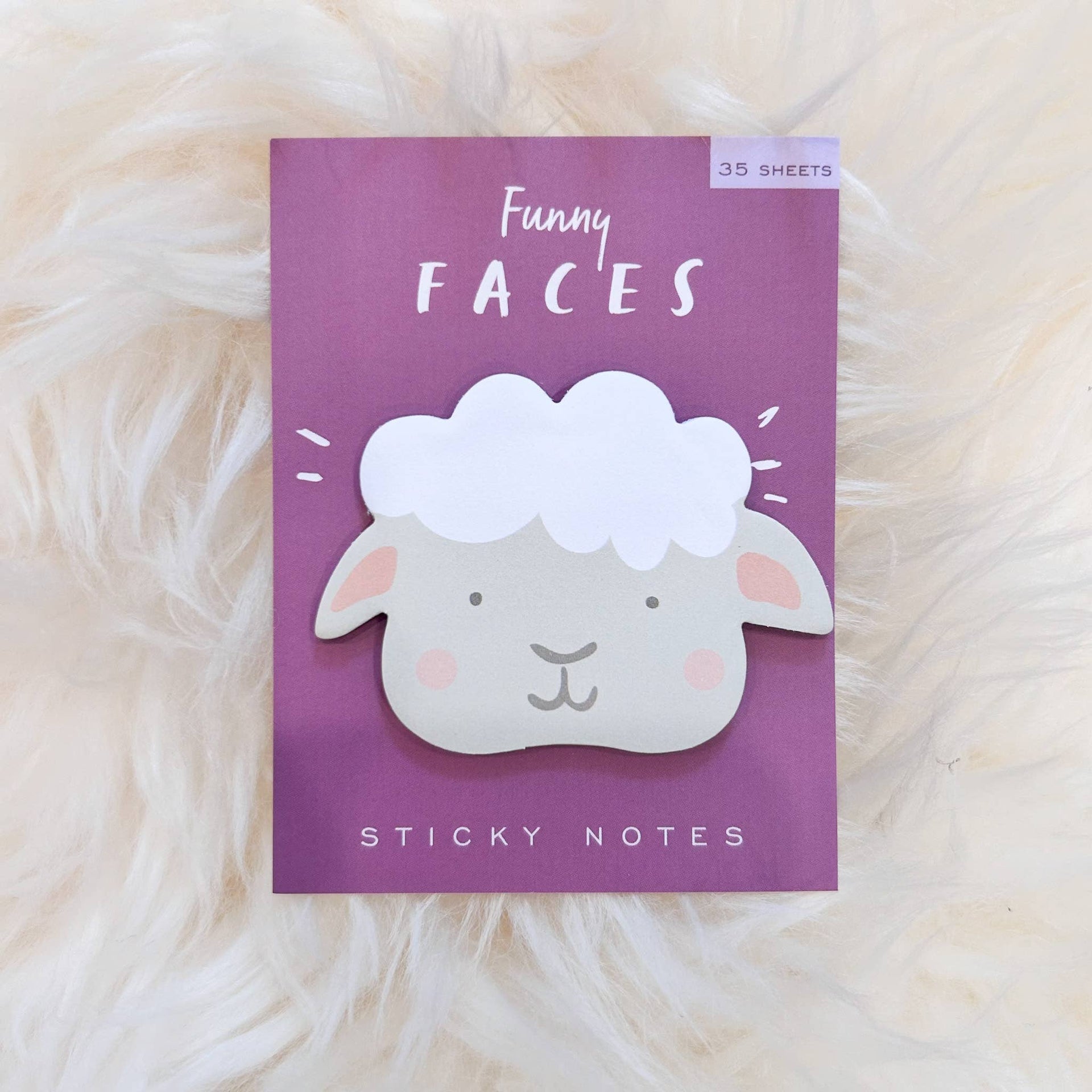 Girl of All Work - Sheep Funny Faces Sticky Notes