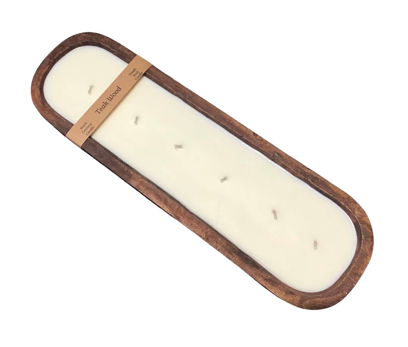 Rectangular candle in a wooden holder