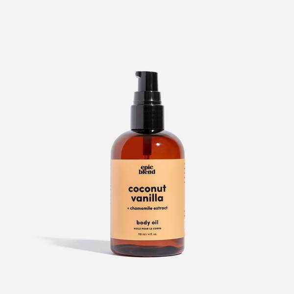 Coconut Vanilla Body Oil Vegan: 4oz