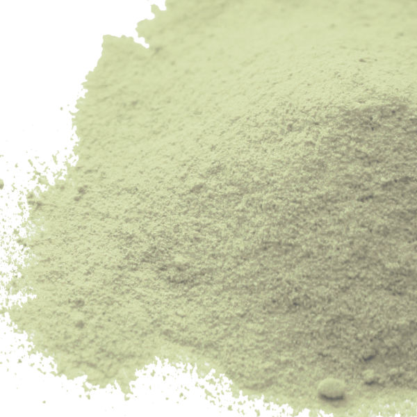 Close-up of green powder