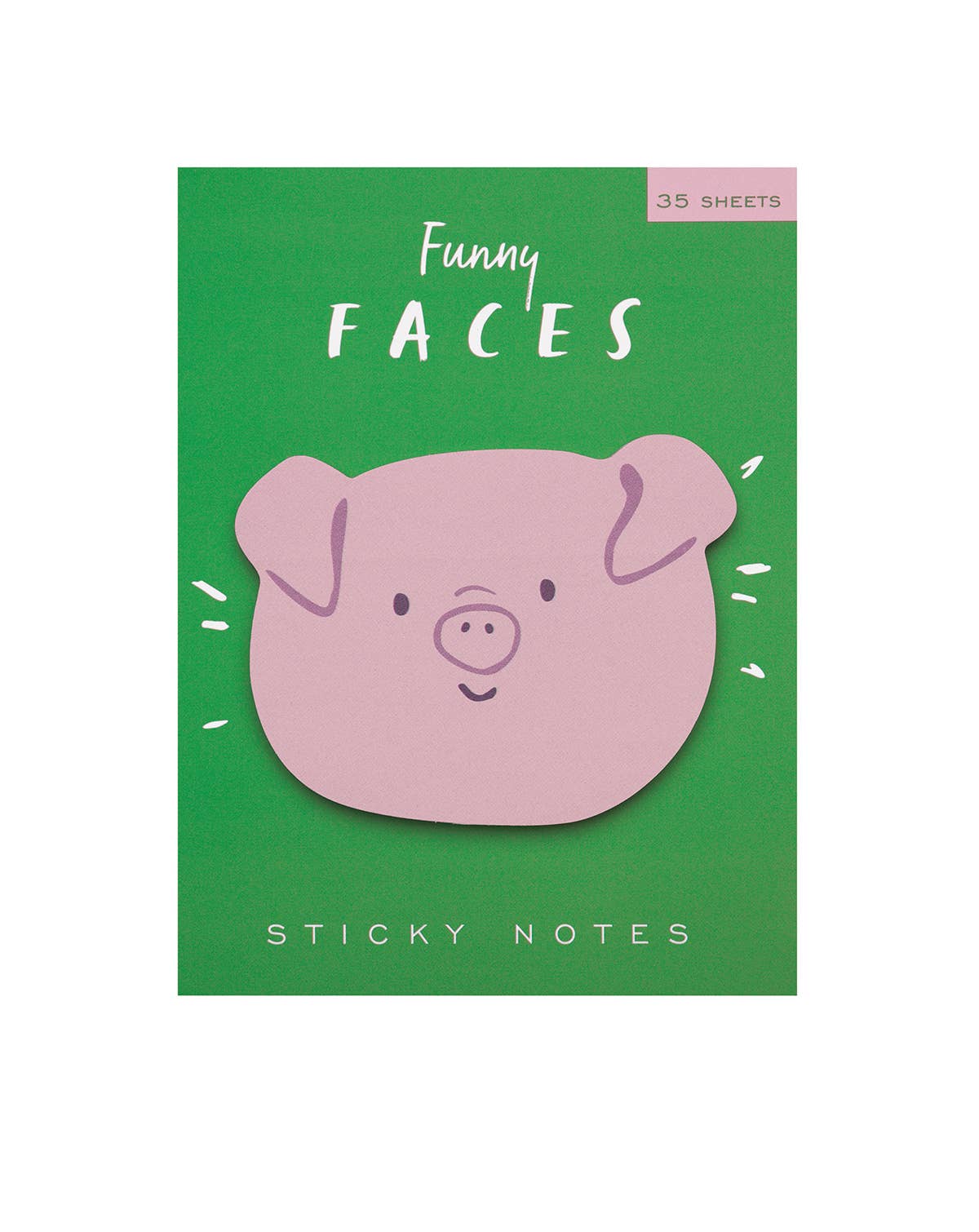 Girl of All Work - Pig Funny Faces Sticky Notes