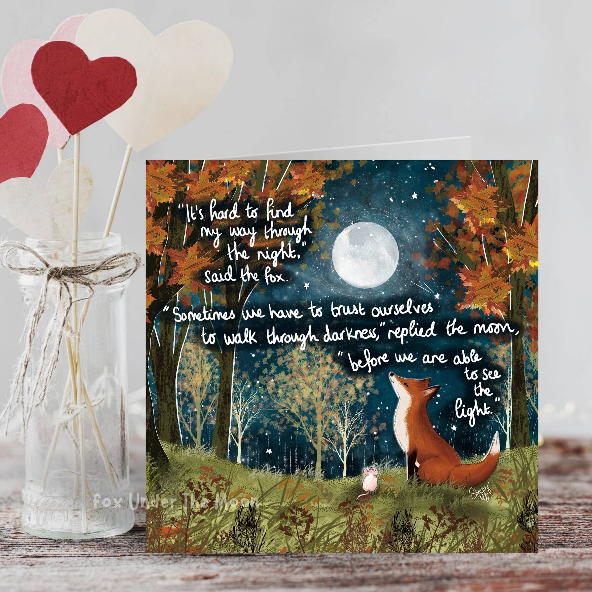 Fox Under The Moon - 'Trust Yourself' - Greeting Card From Fox Under The Moon: Individual cello wrapping