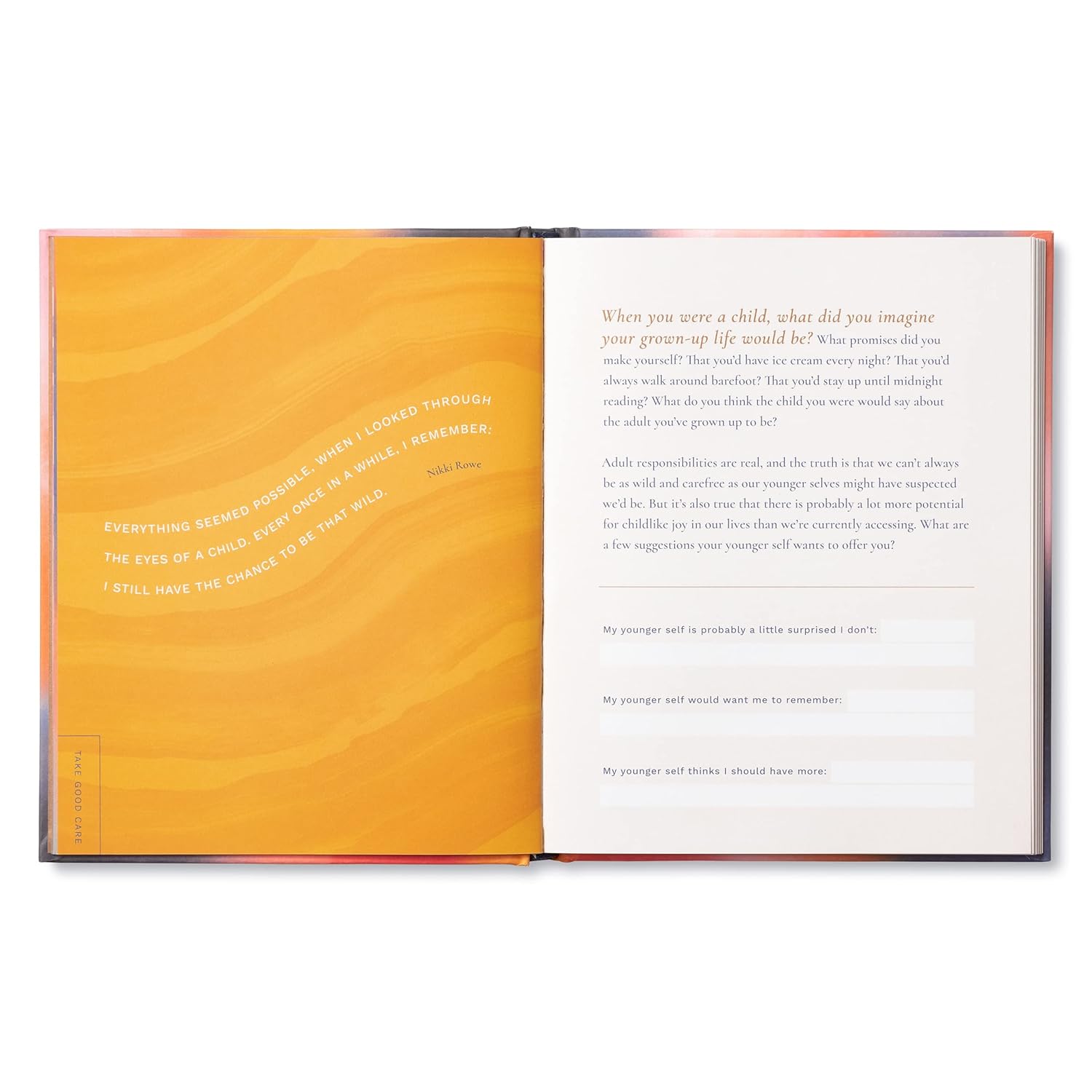 Open book with yellow and white pages