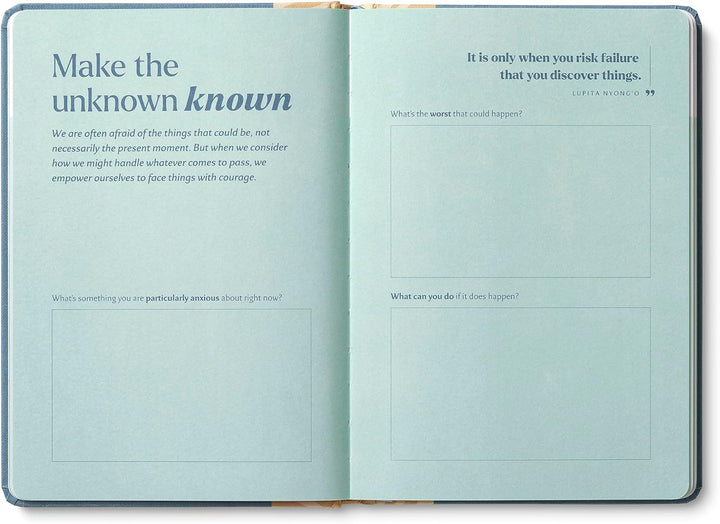 Open book with inspirational text