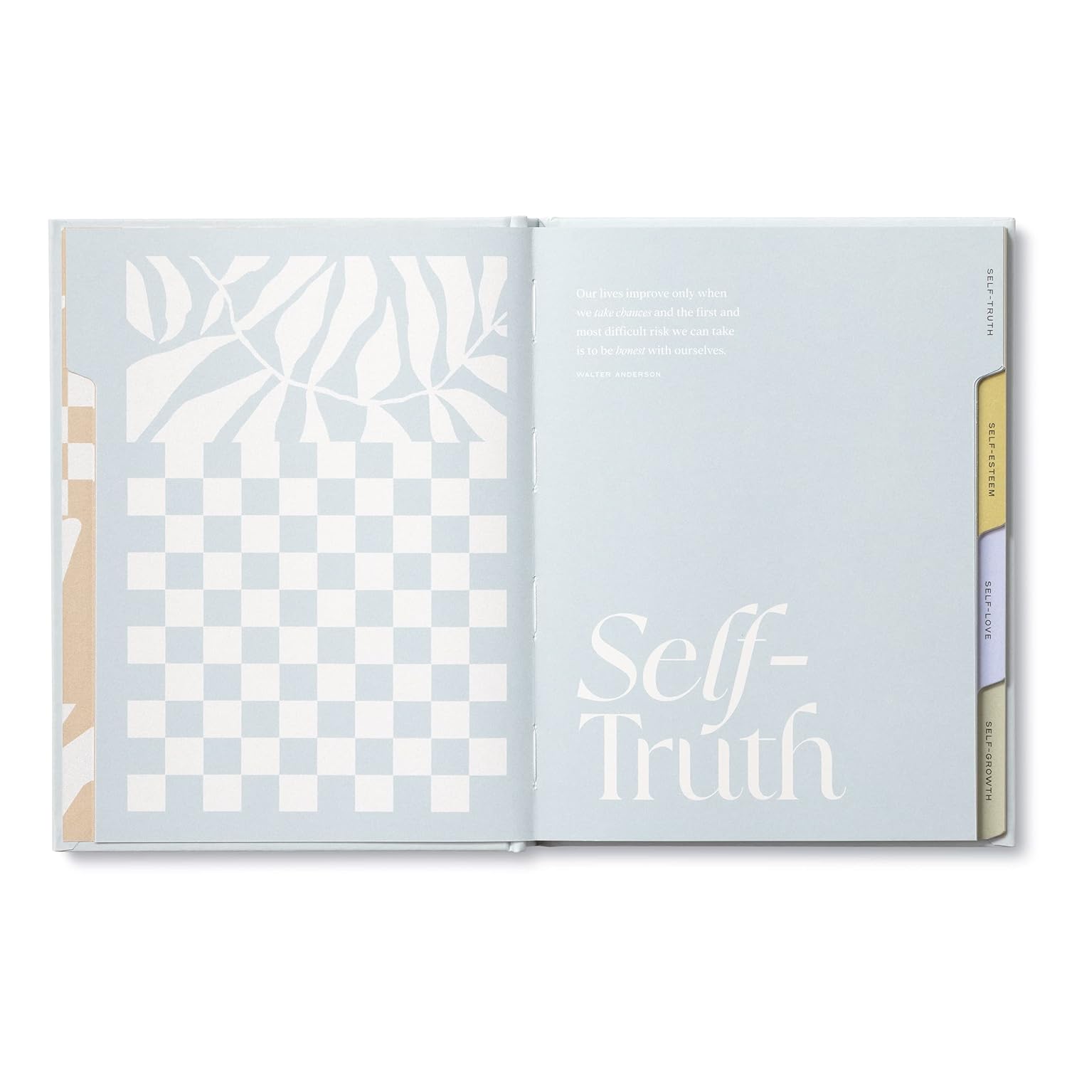 Open book with geometric patterns and the word 'Self-Truth'