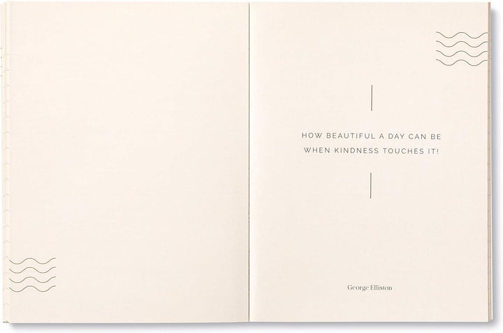 Open book with a quote