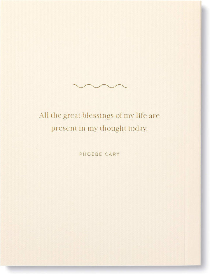 Beige card with gold text quote by Phoebe Cary