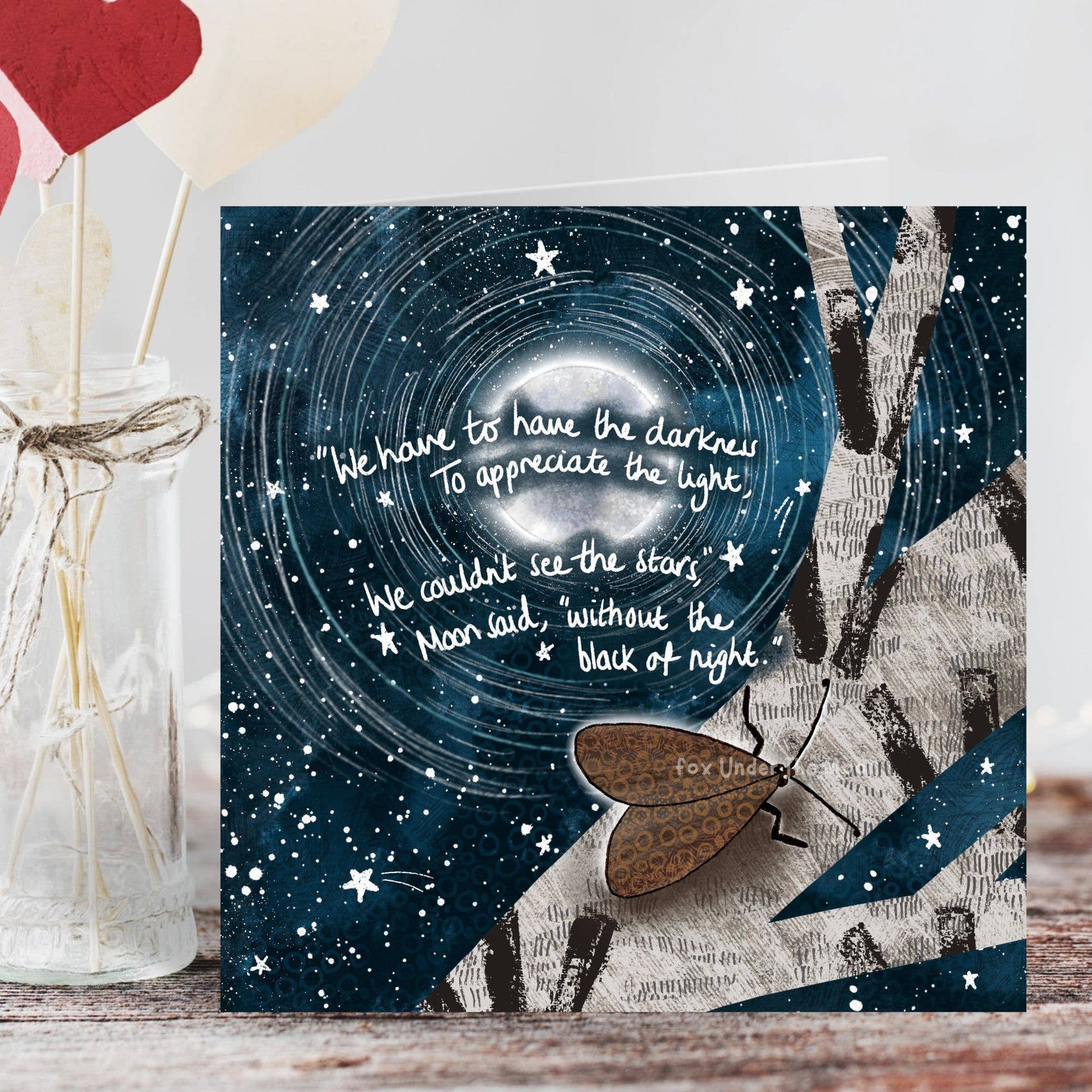 'Darkness' Foiled Greeting Card