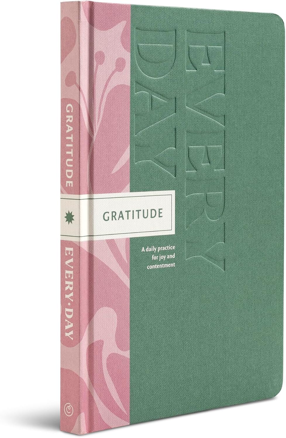 Green and pink journal titled 'Everyday Gratitude'