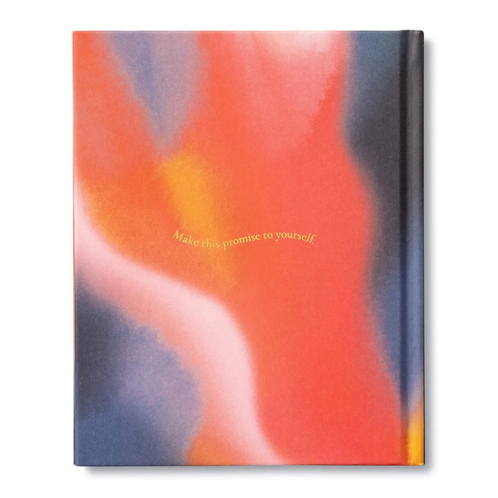 Colorful abstract notebook with text