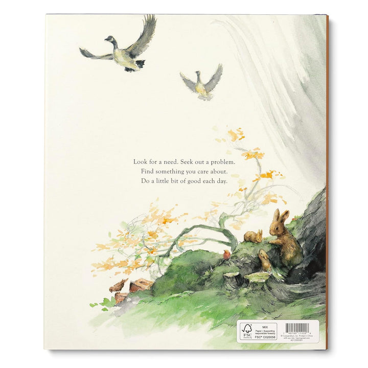 Illustrated book cover with animals and nature-themed design
