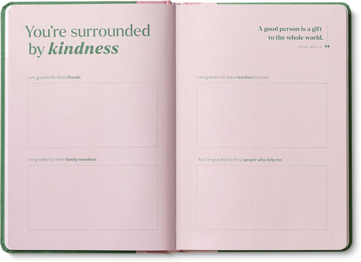 Open book with inspirational quotes