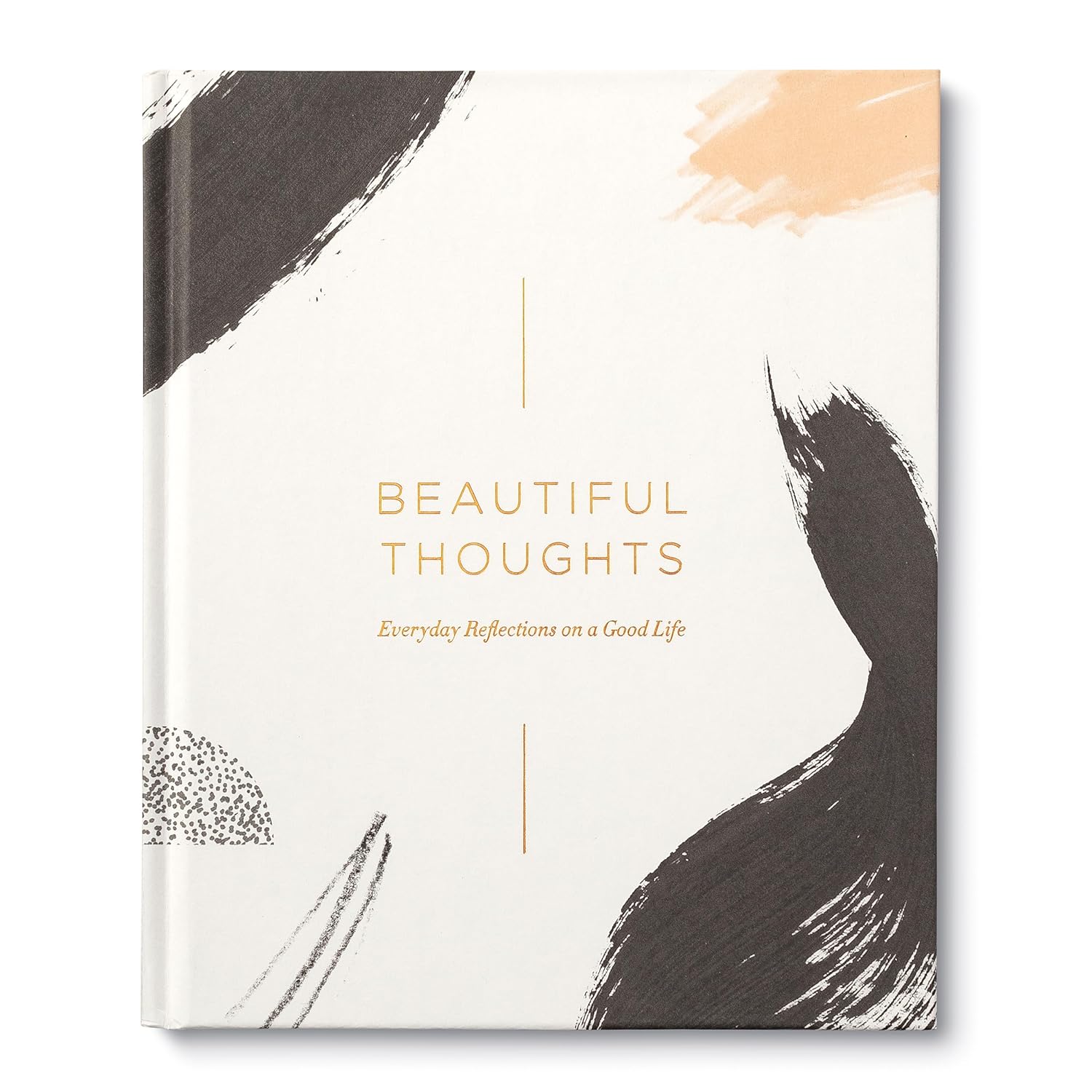 Book titled 'Beautiful Thoughts' with abstract design on cover