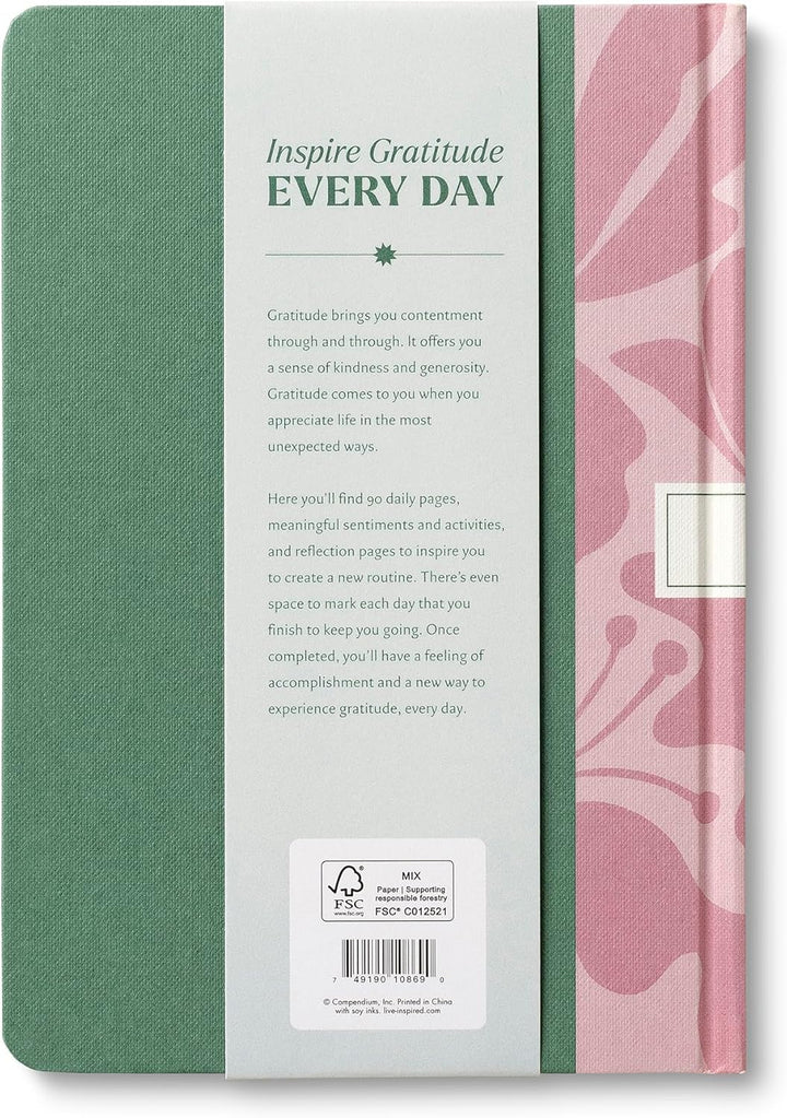 Green and pink notebook with text