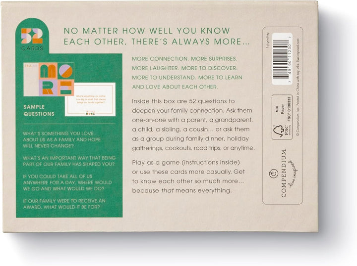 Card game box with text and branding