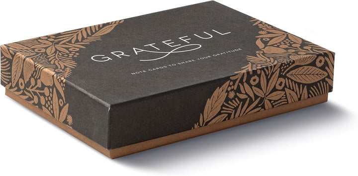 Box with 'Grateful' text and leaf patterns
