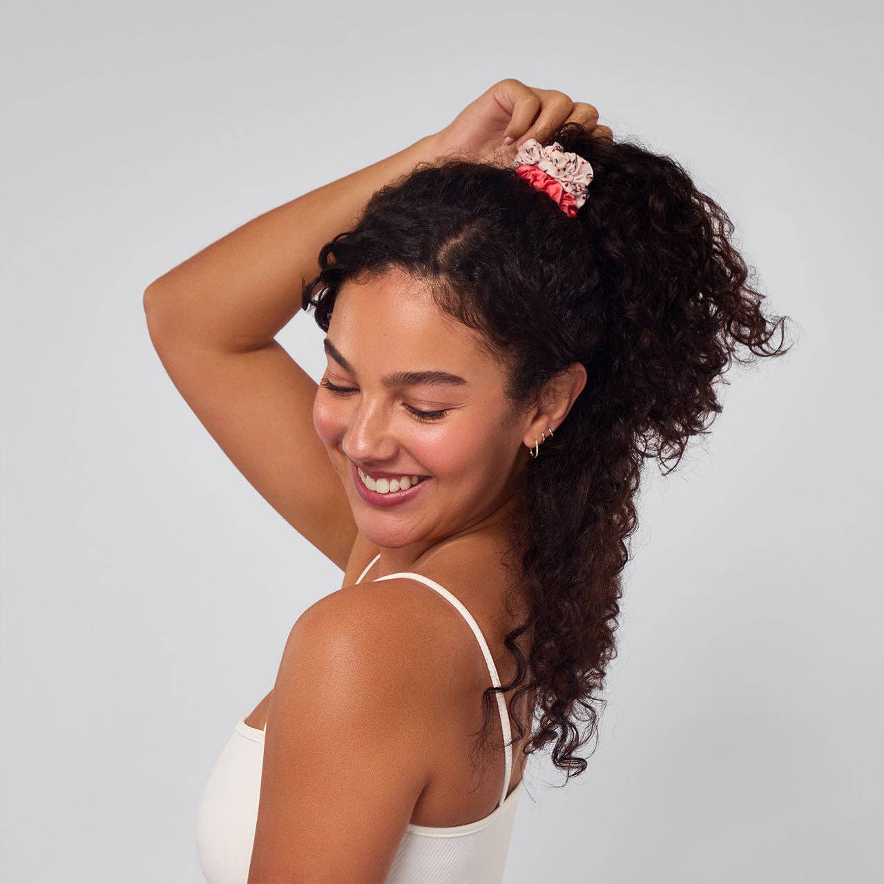 Cherry Blossom | Ruched Satin Scrunchies | 5pcs