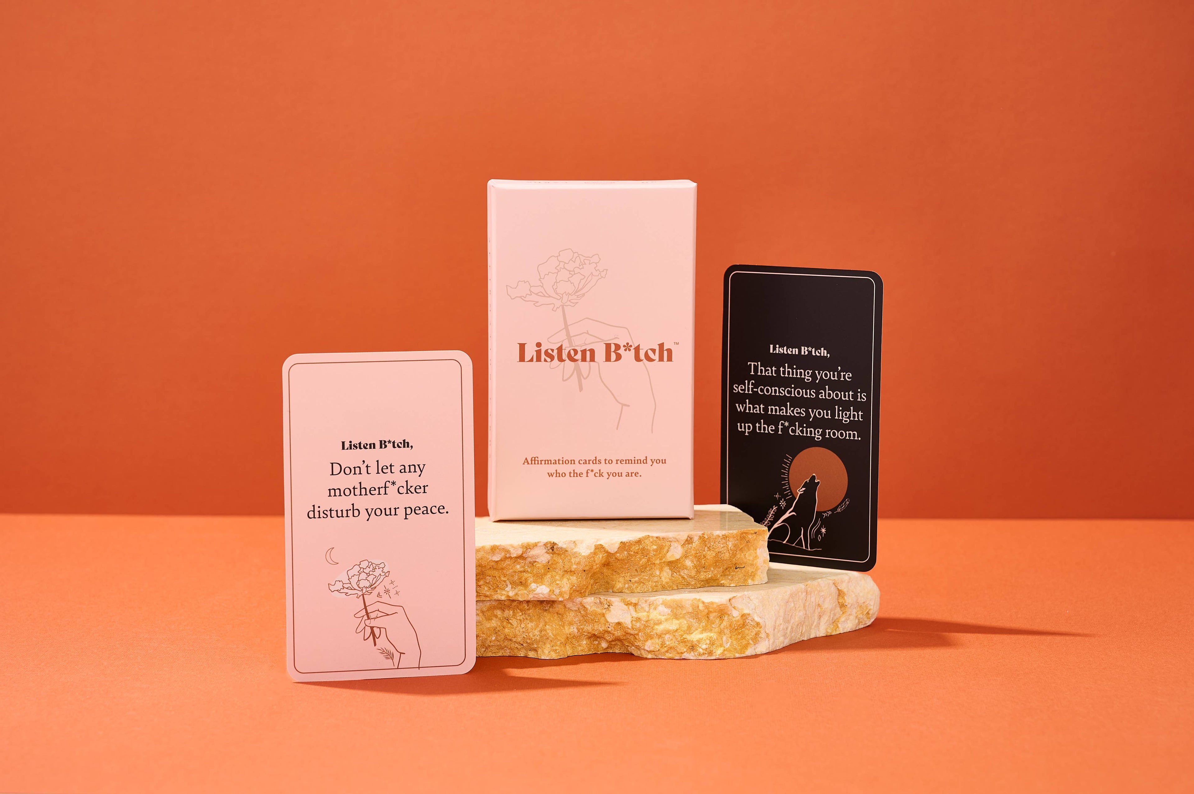 Three cards with text