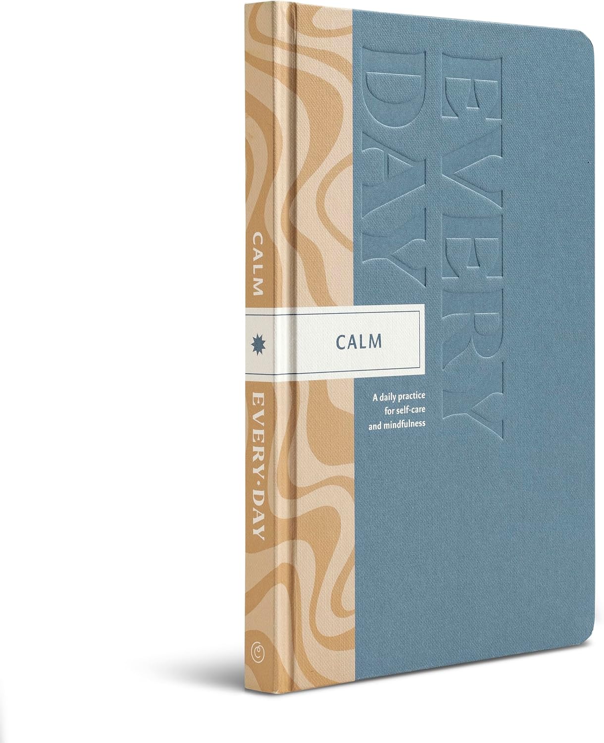 Two-tone notebook with 'Every Day Bakery' and 'Calm' text