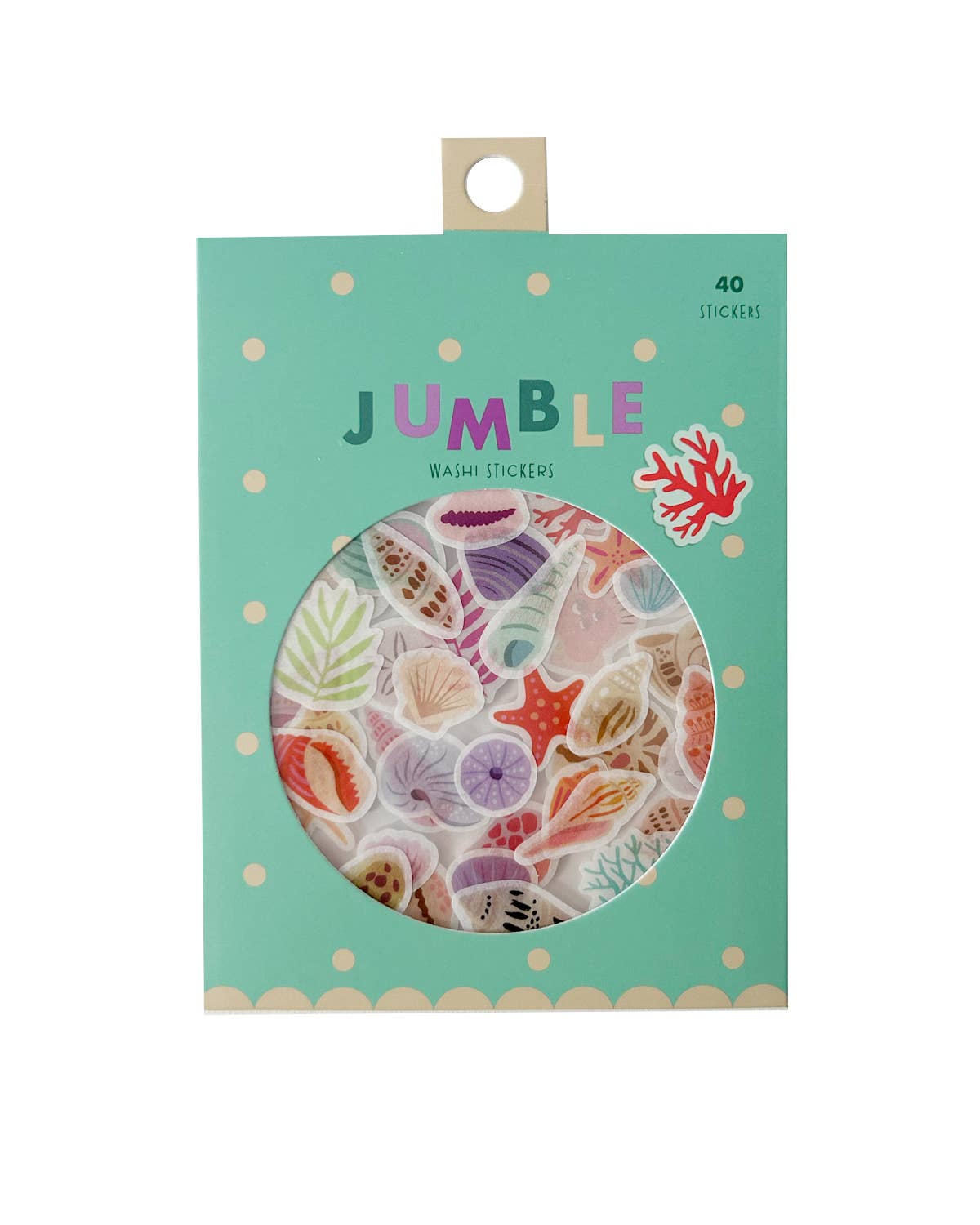 Girl of All Work - Seashells Jumble Washi Stickers