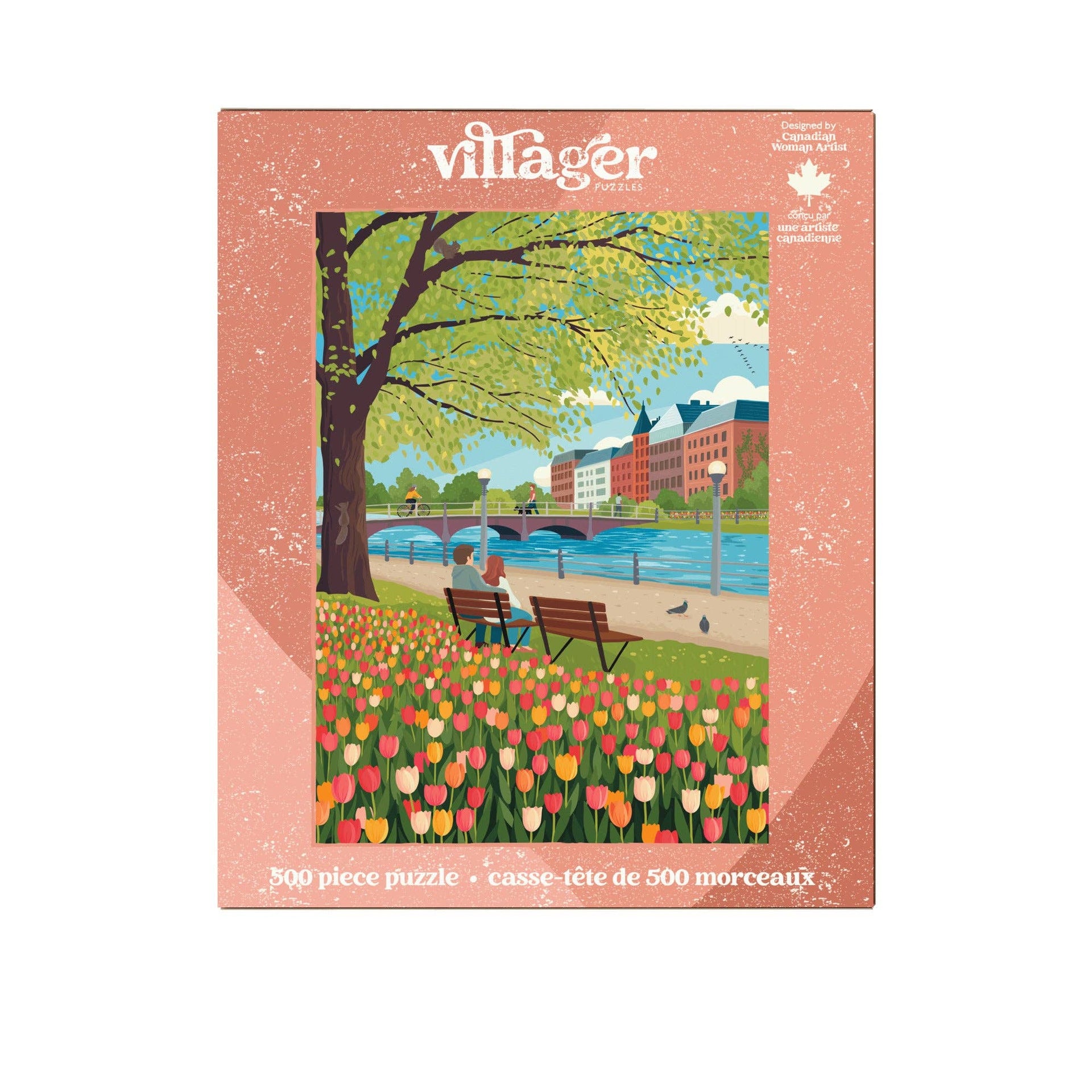 Villager Puzzles - Tulip Season | 500-Piece Puzzle | Designed in Canada
