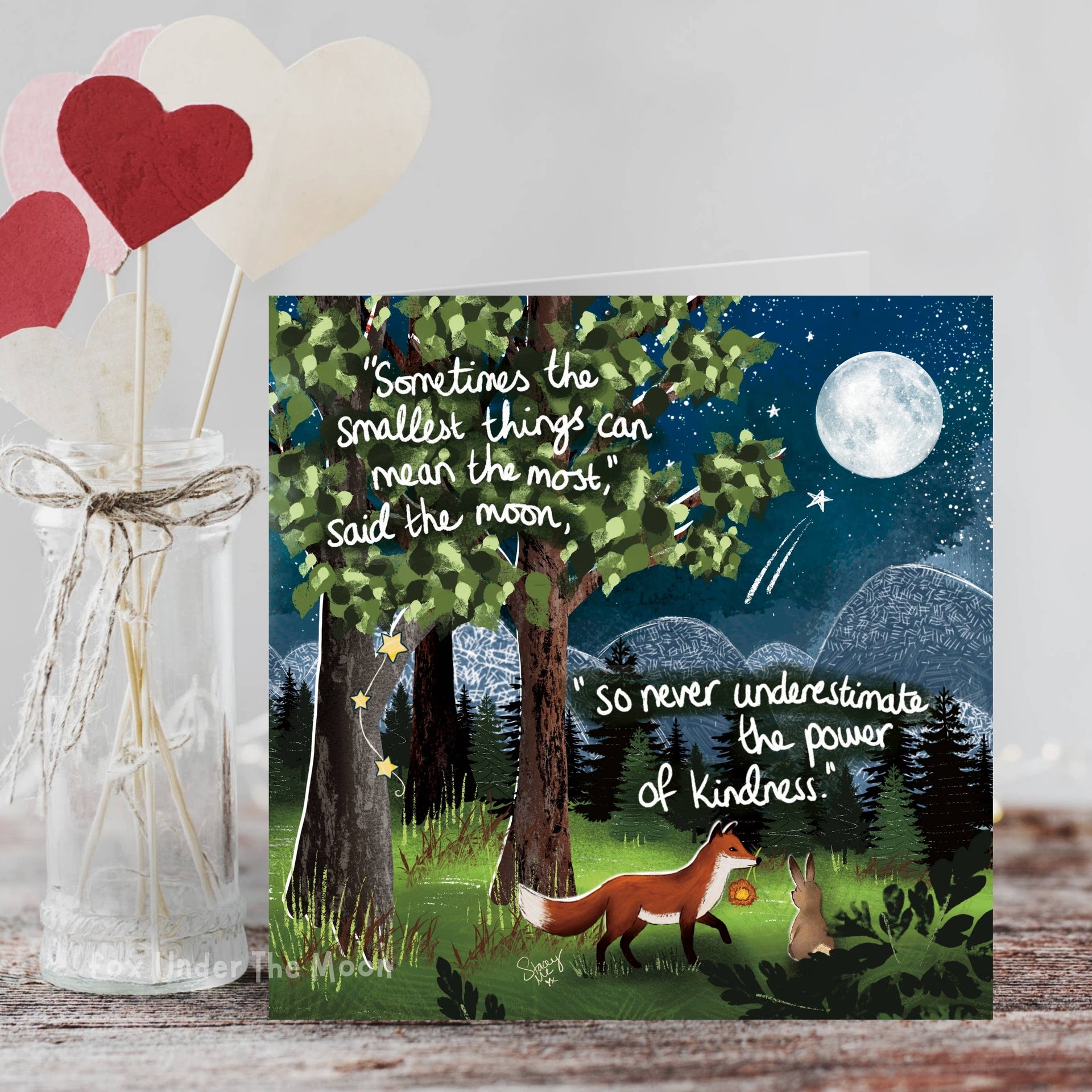 Fox Under The Moon - 'The Smallest Things' -Greeting Card From Fox Under The Moon: Individual cello wrapping