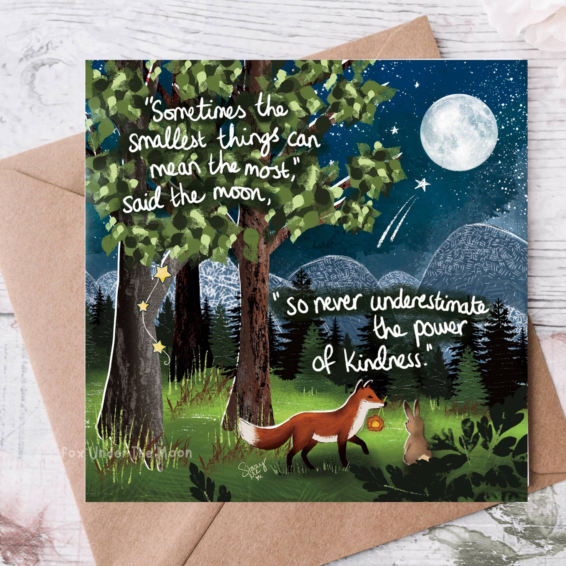 Fox Under The Moon - 'The Smallest Things' -Greeting Card From Fox Under The Moon: Individual cello wrapping