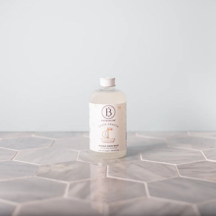 Bottle of bubble bath milk