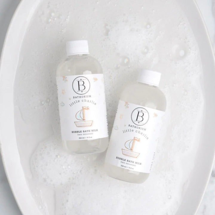 Two bottles of bubble bath milk