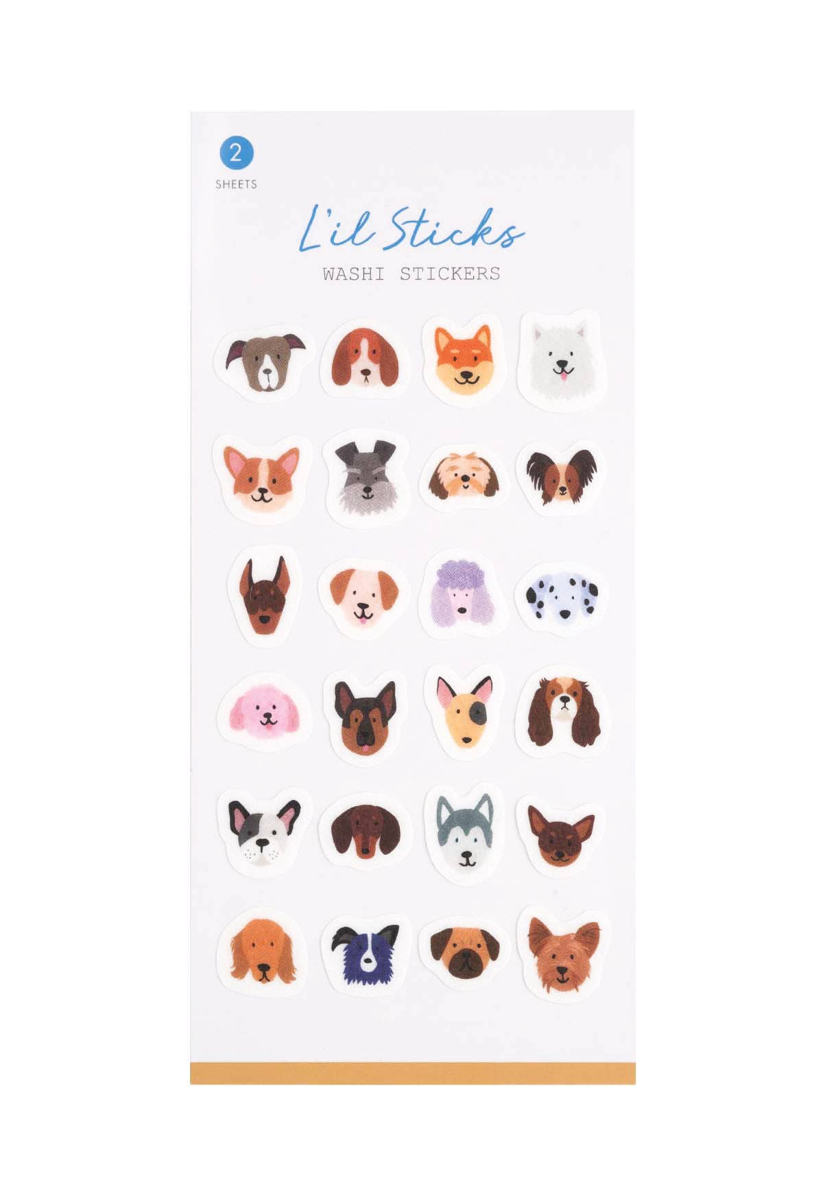 Girl of All Work - Dogs L’il Sticks Washi Stickers