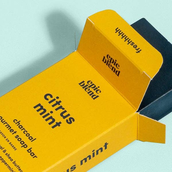 Citrus Mint Charcoal Bar Soap Vegan