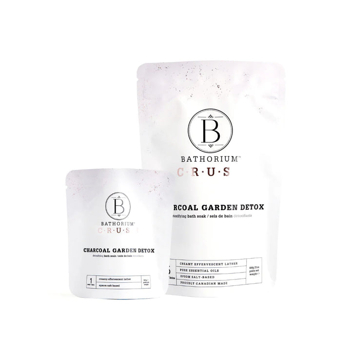 Two white bags labeled 'Bathorium Cruès'